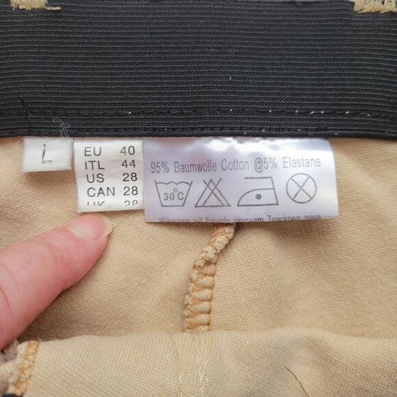 Equestrian Knee Pads Zip Pocket Zip Up Tan Riding Pants - L‎ (28) - Picture 3 of 6